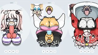 Fapwall Weird Hentai game Rouge the bat assfucked by 3 dick