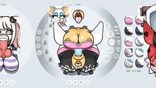 Fapwall Weird Hentai game Rouge the bat assfucked by 3 dick