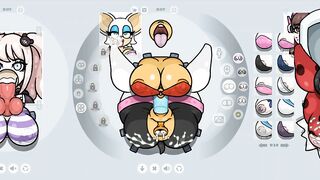 Fapwall Weird Hentai game Rouge the bat assfucked by 3 dick
