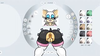 Fapwall Weird Hentai game Rouge the bat assfucked by 3 dick