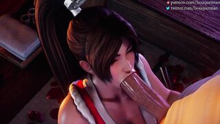 Mai Shiranui Cum Shower