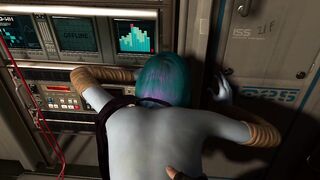 (VAM 3D) Blue alien queen pays tribute