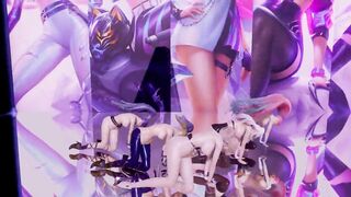 R18-MMD Everglow-Dun Dun Nude Vers. Ahri Akali Evelynn Kaisa