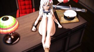 MMD - Kancolle Footjob