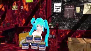 MMD Sexy Blue Hair Babe Pierced Nipples and Pussy GV00081