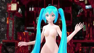 MMD Sexy Blue Hair Babe Pierced Nipples and Pussy GV00081