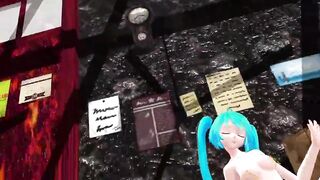 MMD Sexy Blue Hair Babe Pierced Nipples and Pussy GV00081