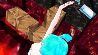 MMD Sexy Blue Hair Babe Pierced Nipples and Pussy GV00081