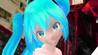 MMD Sexy Blue Hair Babe Pierced Nipples and Pussy GV00081