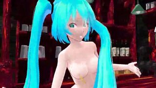 MMD Sexy Blue Hair Babe Pierced Nipples and Pussy GV00081