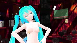 MMD Sexy Blue Hair Babe Pierced Nipples and Pussy GV00081