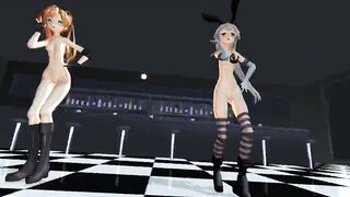 MMD 2 Babes Pierced Tits Sex Toy Fingering Squirting GV00112