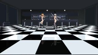 MMD 2 Babes Pierced Tits Sex Toy Fingering Squirting GV00112