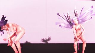 MMD 2 Purple Hair Cuties Sex Toy Fingering Squirting GV00106