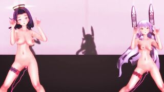 MMD 2 Purple Hair Cuties Sex Toy Fingering Squirting GV00106