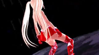 MMD Sexy Cutie in Red Sweet Pussy Views Squirting GV00074