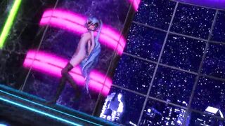 MMD Blue Hair Babe Pierced Nipples Sex Toys Anal GV00118