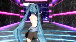 MMD Blue Hair Babe Pierced Nipples Sex Toys Anal GV00118