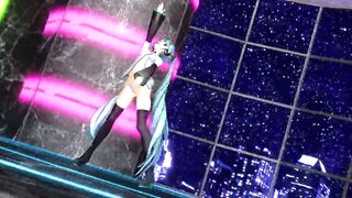 MMD Blue Hair Babe Pierced Nipples Sex Toys Anal GV00118