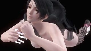 Doa 5LR MOMIJI long fingernails black silk sexy photo01