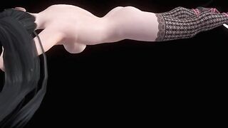 Doa 5LR MOMIJI long fingernails black silk sexy photo01
