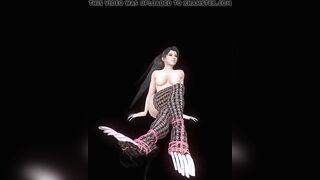 Doa 5LR MOMIJI long fingernails black silk sexy photo01