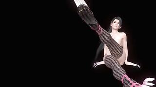 Doa 5LR MOMIJI long fingernails black silk sexy photo01