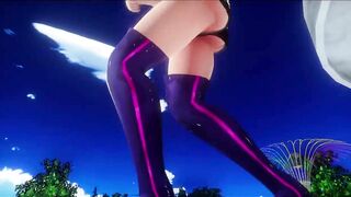 MMD Lupine head nurse with huge tits