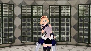 MMD Sexy Blondie and BigDaddy in the Champagne Room GV00142
