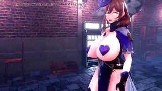 Mmd genshin impact Lisa gangbang fuck