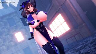 Mmd genshin impact Lisa gangbang fuck