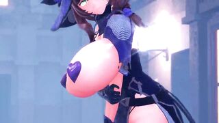 Mmd genshin impact Lisa gangbang fuck