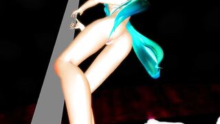 MMD Blue Hair Cutie Peach Fuzz Nice Tits & Ass POV GV00189