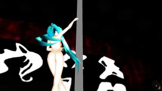 MMD Blue Hair Cutie Peach Fuzz Nice Tits & Ass POV GV00189