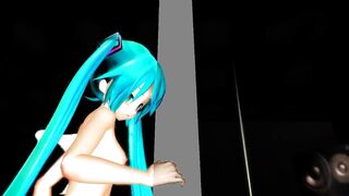 MMD Blue Hair Cutie Peach Fuzz Nice Tits & Ass POV GV00189
