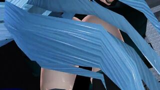 MMD Blue Hair Cutie Pierced Nipples Sex Toys Anal GV00185