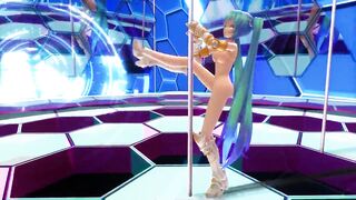 MMD Blue Hair Cutie Nice Tits Open Ass & Pussy Views GV00181