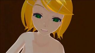 MMD Vocaloid Rin sneaky sex