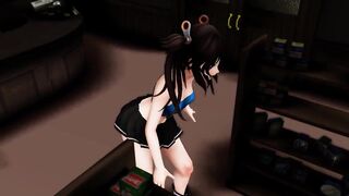 MMD Sexy Babe Under Skirt Views of Sweet Ass & Pussy GV00164