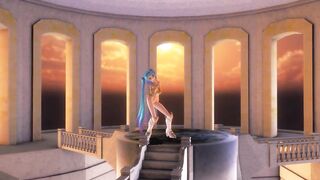 MMD Blue Hair Cutie Sweet Tits Gaping Pussy Views GV00158