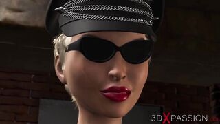 Hot hardcore shemale in latex outsuit bangs sexy teen blonde