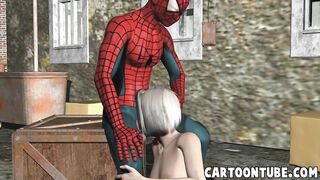 Super hero fucking tight human pussy