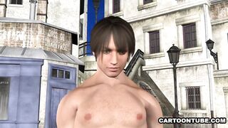 Short Haired 3D Babe Sucks and Fucks